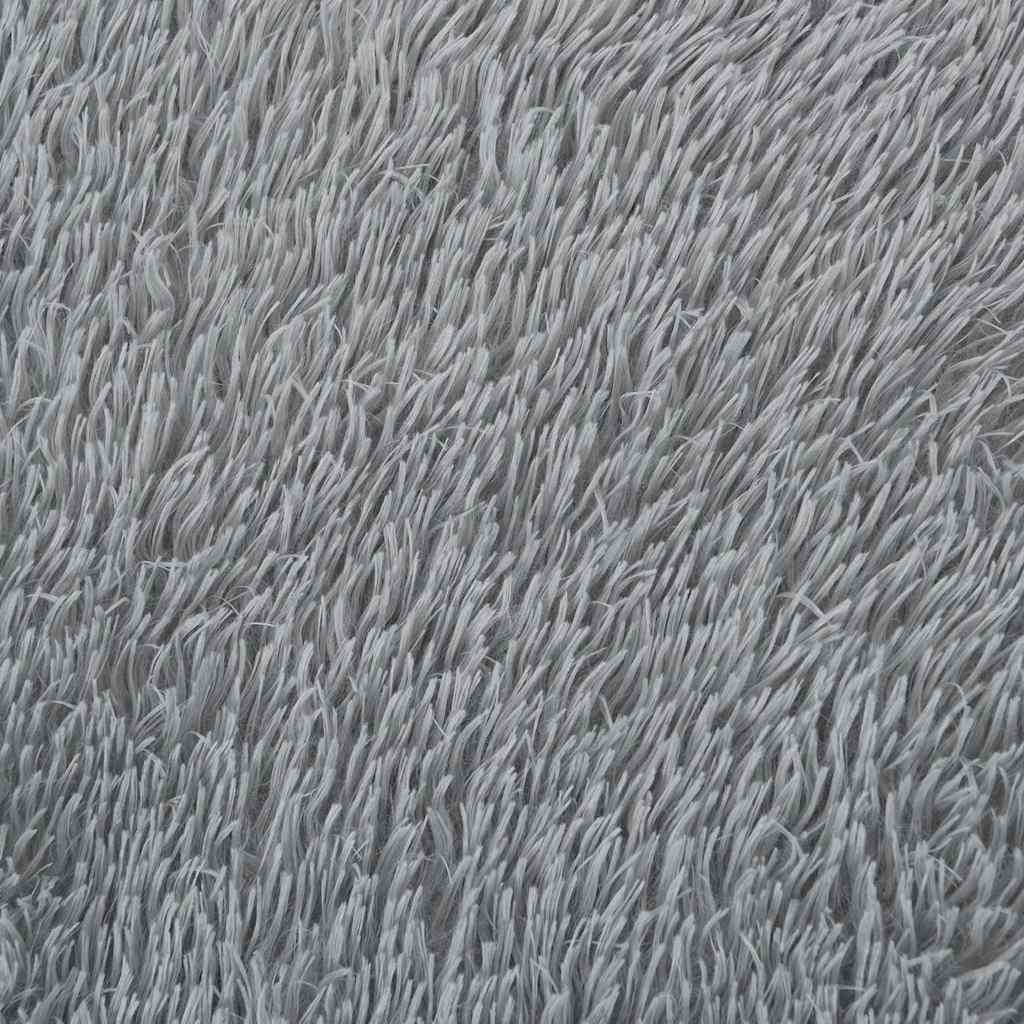 Világosszürke hosszú szálú navarra bozontos szőnyeg 300x200 cm