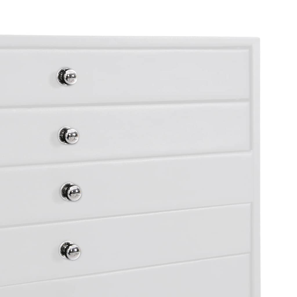 10 rétegű ékszerdoboz óratartókkal fehér 29x20,5x40,5 cm