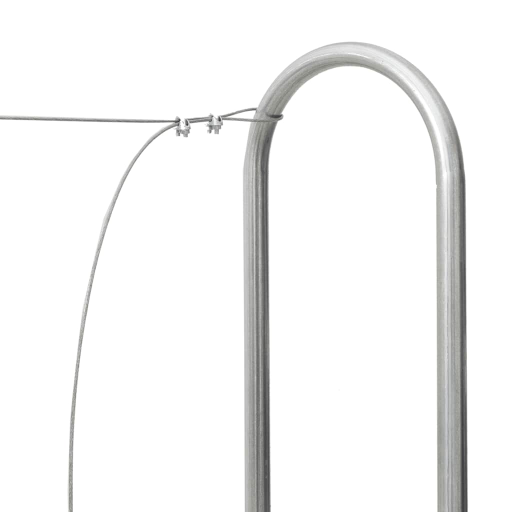 Tűzifa állvány acélhuzallal 250x25x150 cm horganyzott acél