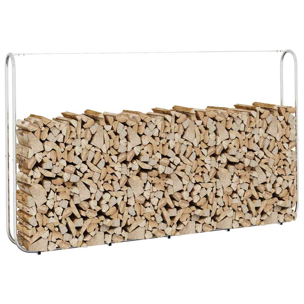 Tűzifa állvány acélhuzallal 250x25x150 cm horganyzott acél