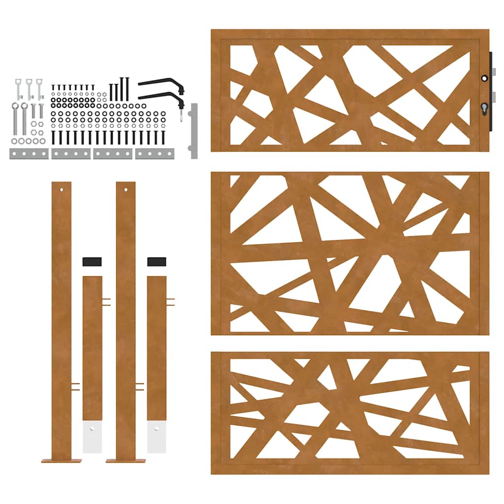 Kerti kapu 105x130 cm időjárásálló acél light design