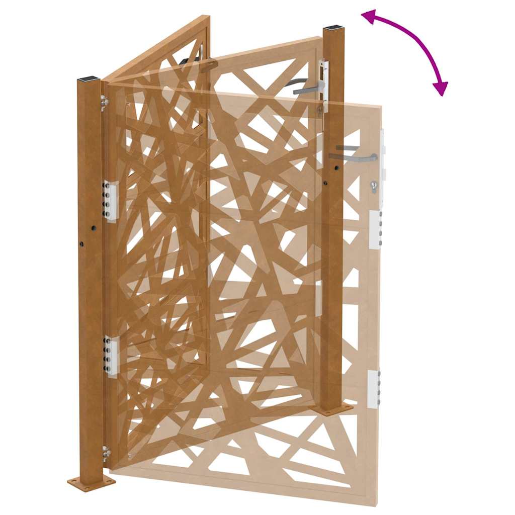 Kerti kapu 105x130 cm időjárásálló acél light design