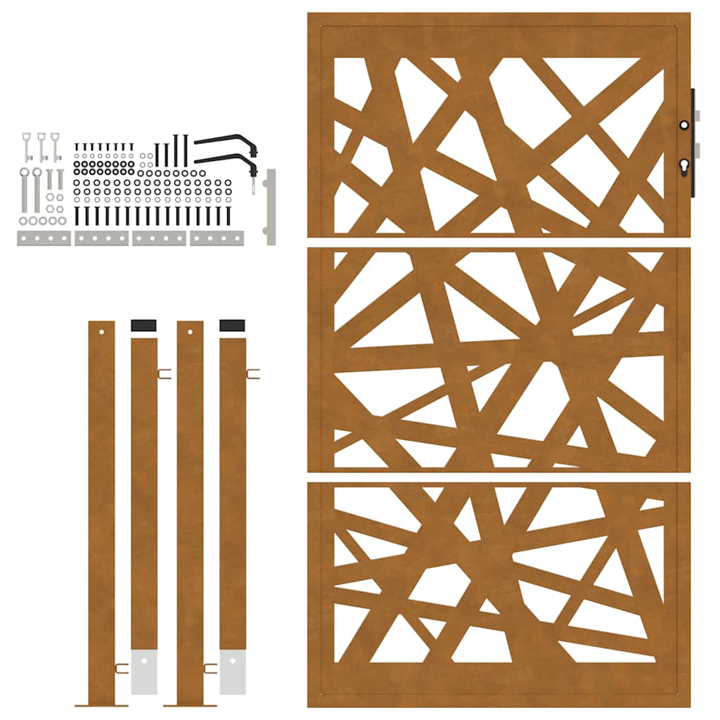 Kerti kapu 105x155 cm időjárásálló acél light design