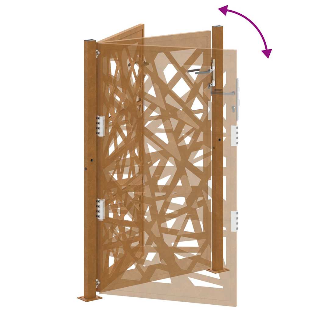 Kerti kapu 105x155 cm időjárásálló acél light design