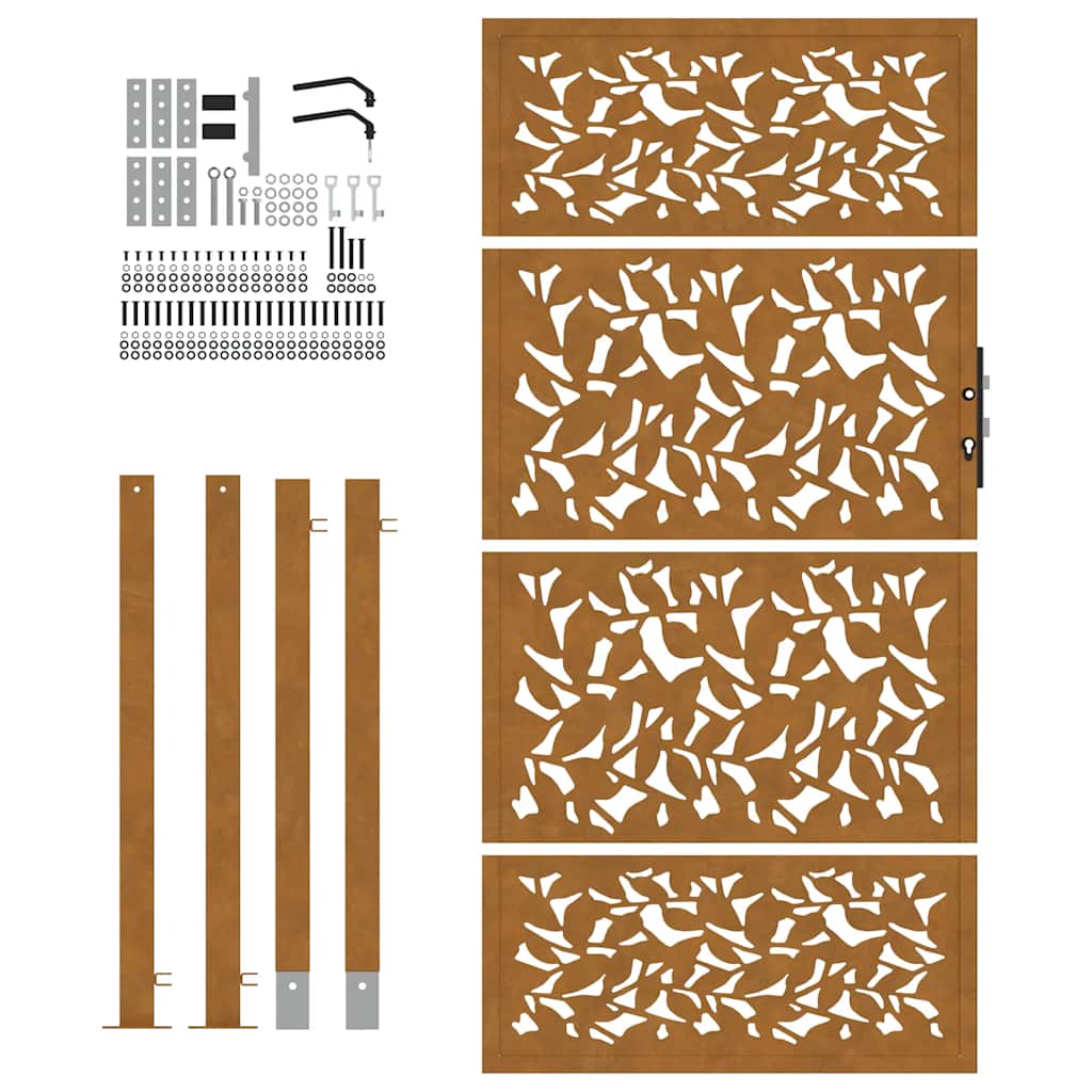 Kerti kapu 105x180 cm időjárásálló acél szárnyas kivitelben