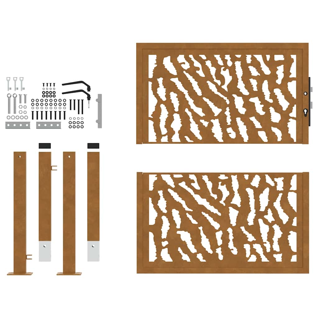 Kerti kapu 105x105 cm időjárásálló acél nyomvonalas kivitelben Kerti kapu 105x105 cm időjárásálló acél nyomvonalas kivitelben