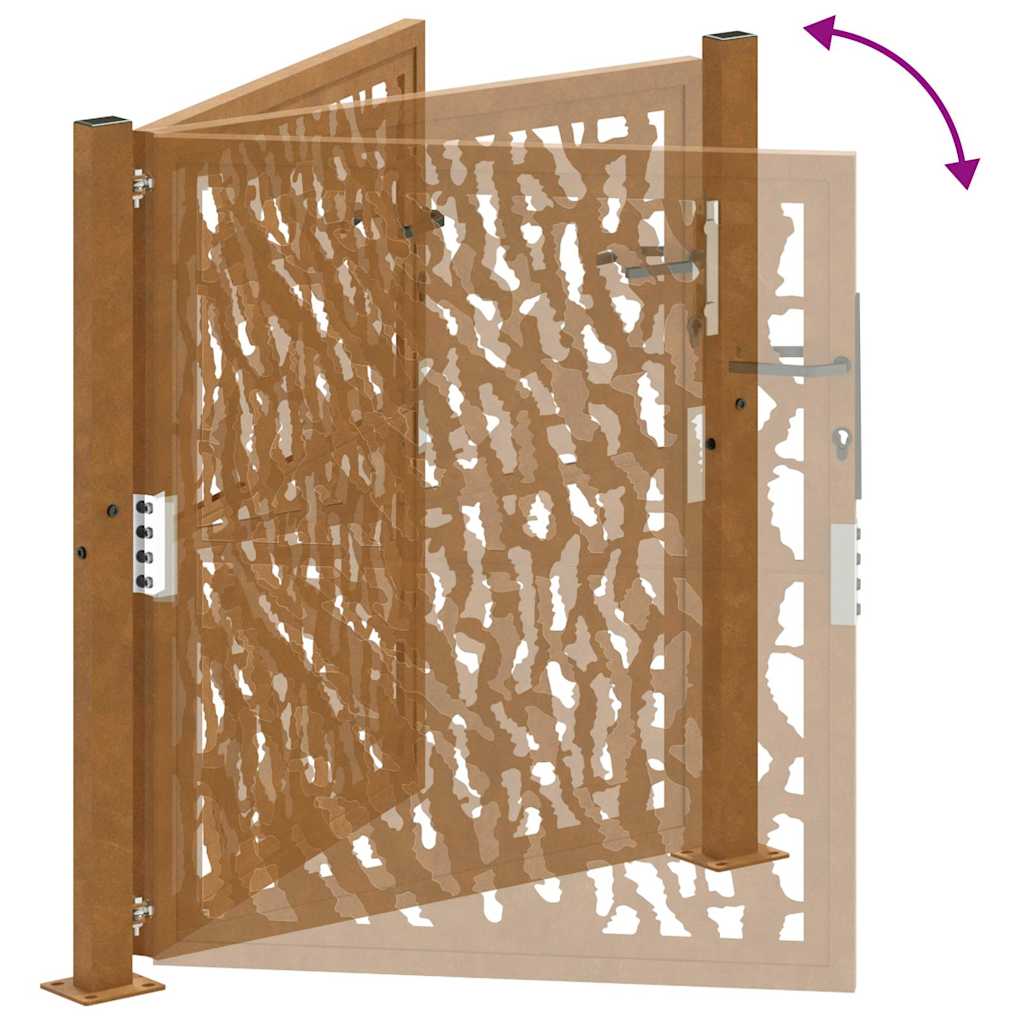 Kerti kapu 105x105 cm időjárásálló acél nyomvonalas kivitelben Kerti kapu 105x105 cm időjárásálló acél nyomvonalas kivitelben