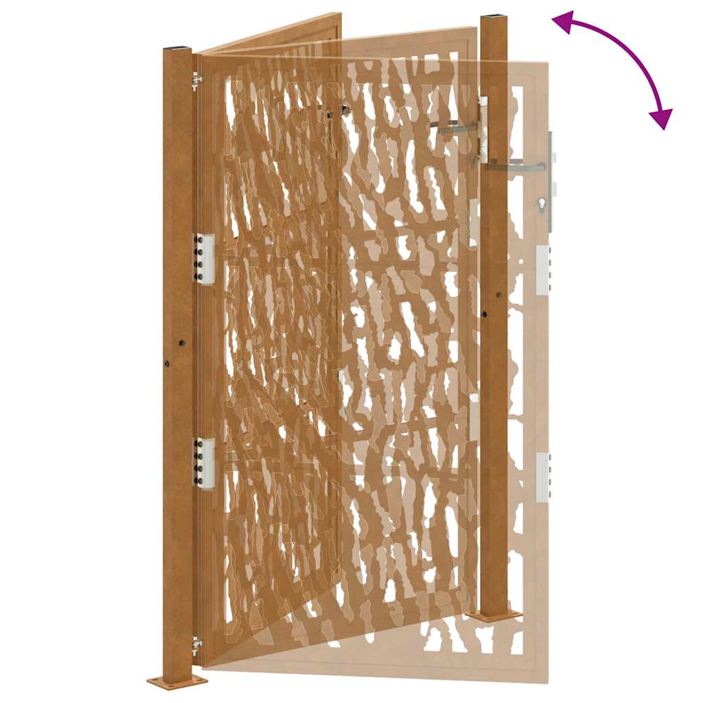 Kerti kapu 105x155 cm időjárásálló acél nyomvonalas kivitelben