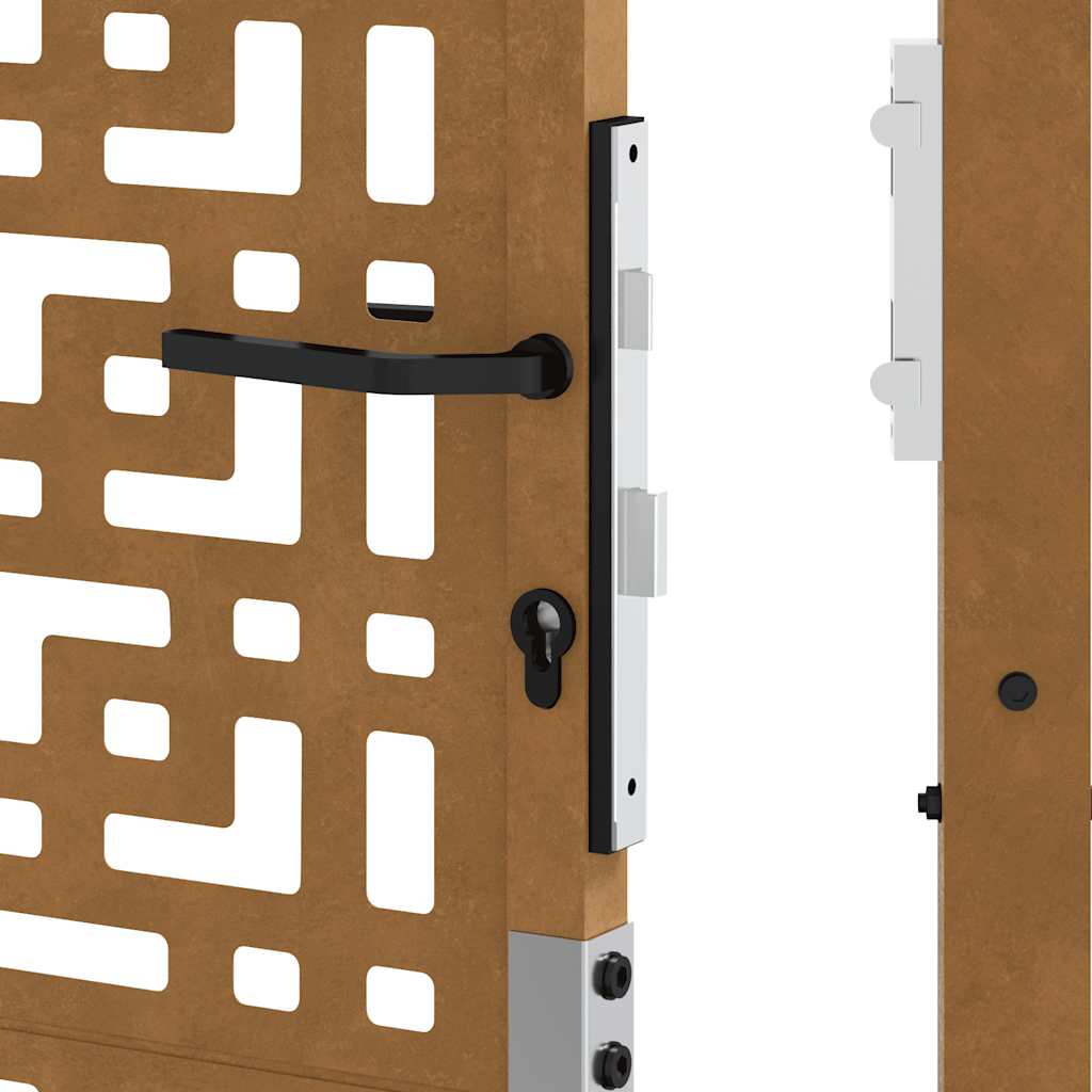 Kerti kapu 105x155 cm időjárásálló acél kereszt kivitelben