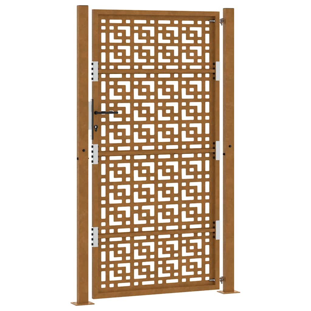 Kerti kapu 105x180 cm időjárásálló acél kereszt kialakítású