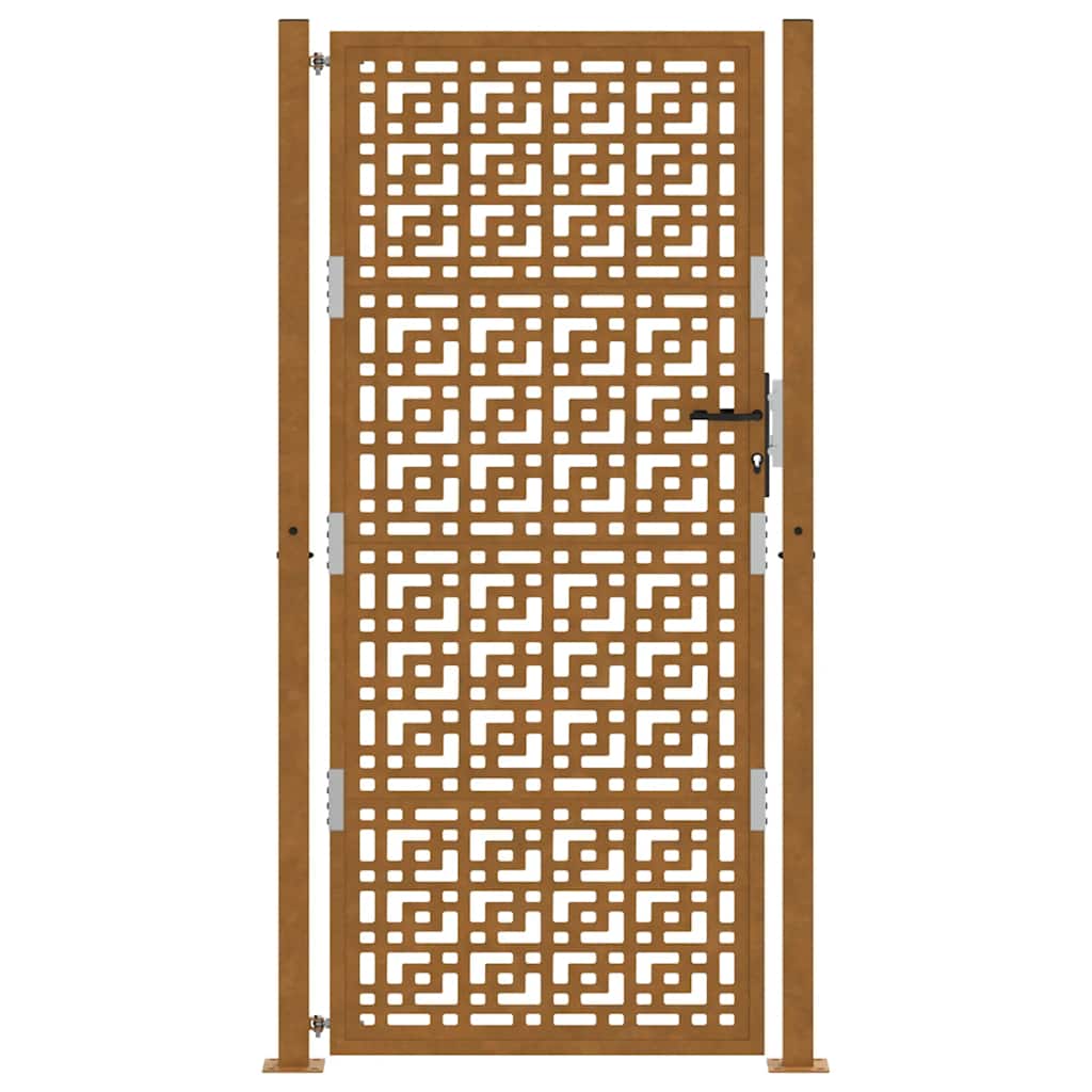 Kerti kapu 105x205 cm időjárásálló acél kereszt kivitelben