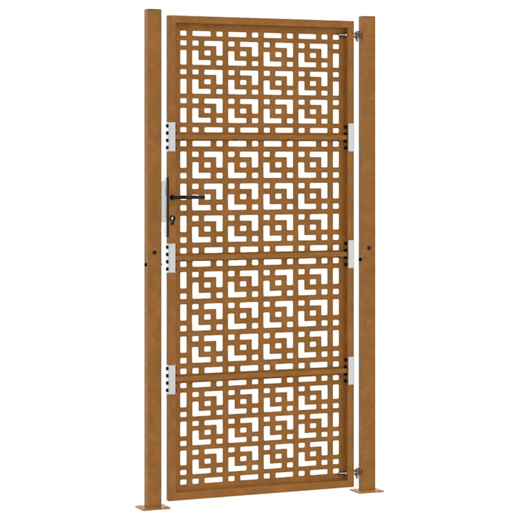 Kerti kapu 105x205 cm időjárásálló acél kereszt kivitelben