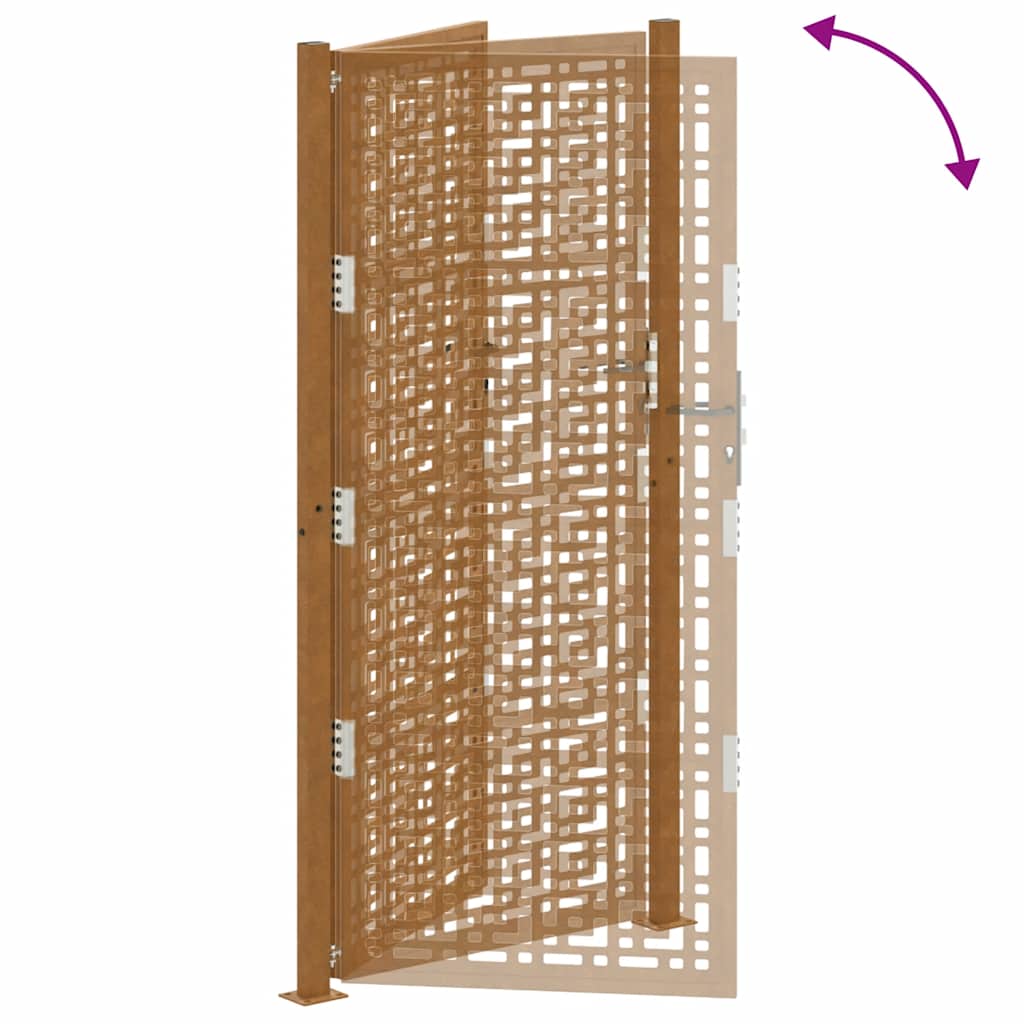 Kerti kapu 105x205 cm időjárásálló acél kereszt kivitelben