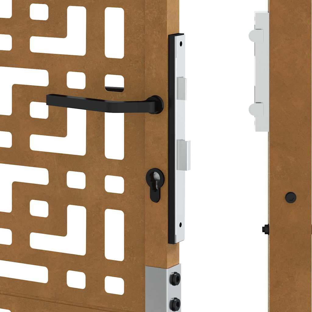 Kerti kapu 105x205 cm időjárásálló acél kereszt kivitelben