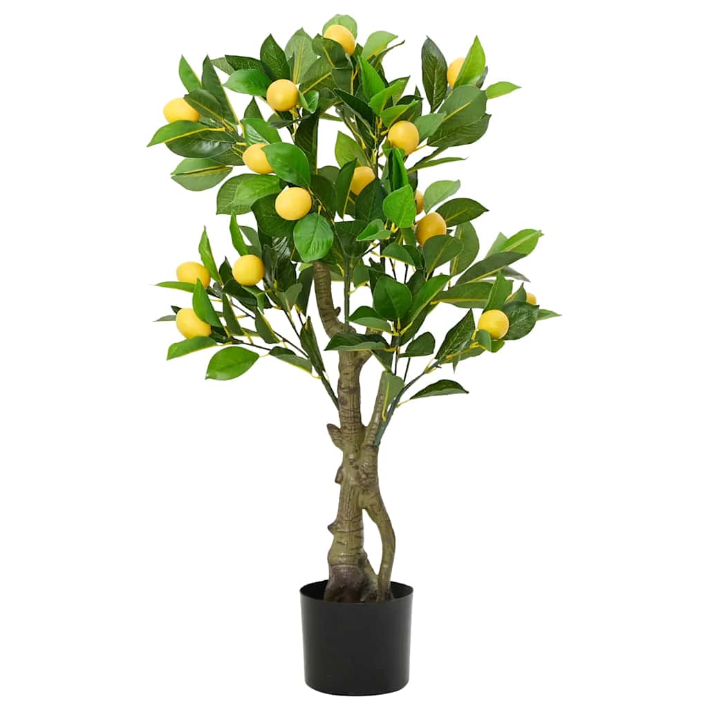 Zöld mesterséges citromfa 234 levéllel 90 cm