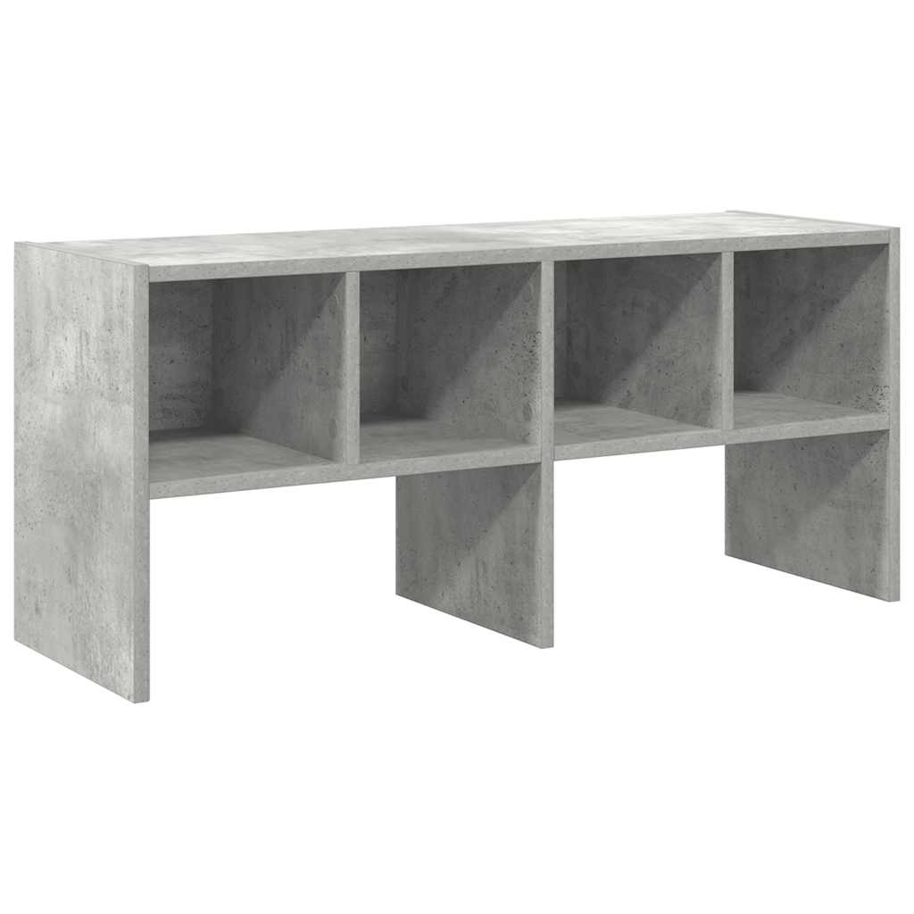 Cipőtartó állvány egymásra rakható beton szürke 89,5x30x40 cm