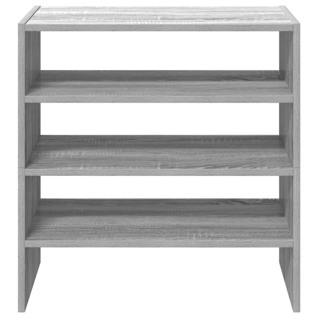 2 db szürke sonoma cipőtartó állvány halmozható 60x30x30,5 cm