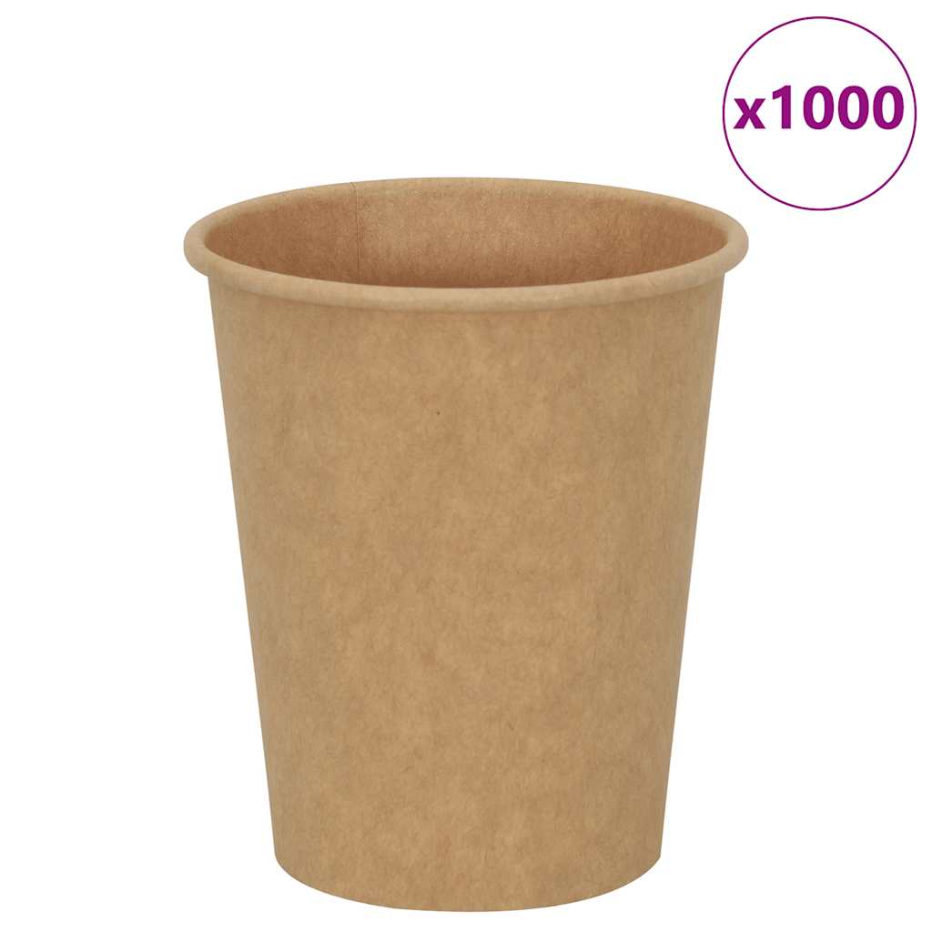 1000 db barna papír kávéscsészék 8oz 200ml