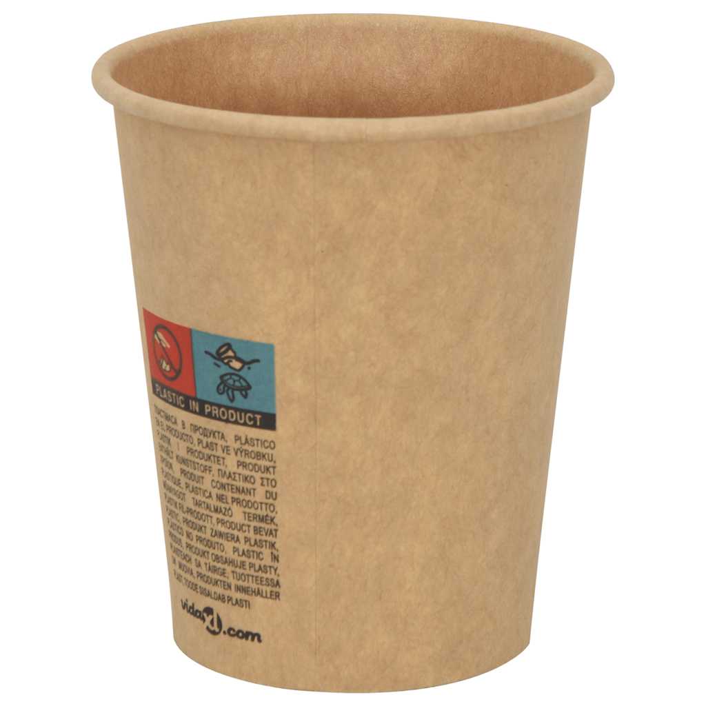 1000 db barna papír kávéscsészék 8oz 200ml