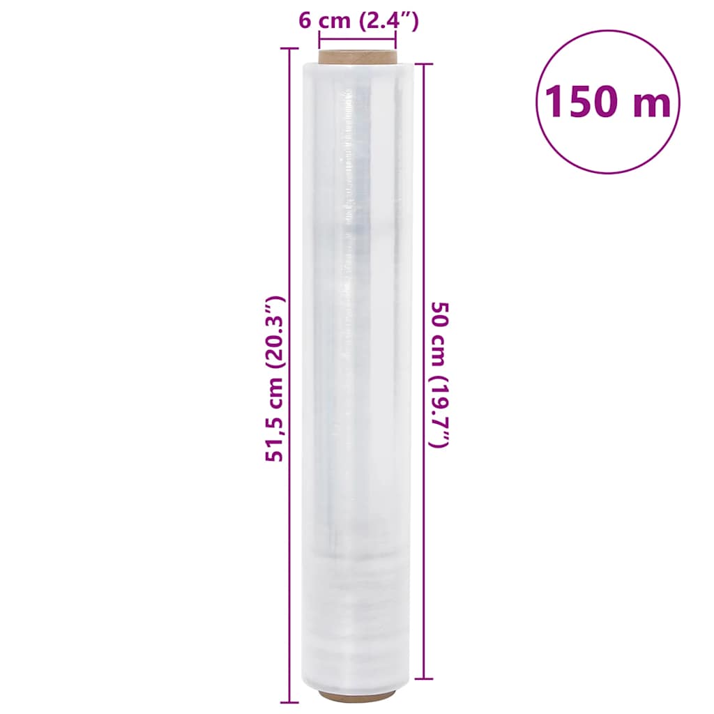 Stretch fólia 6 db átlátszó 17 μm 50 cm x 150 m