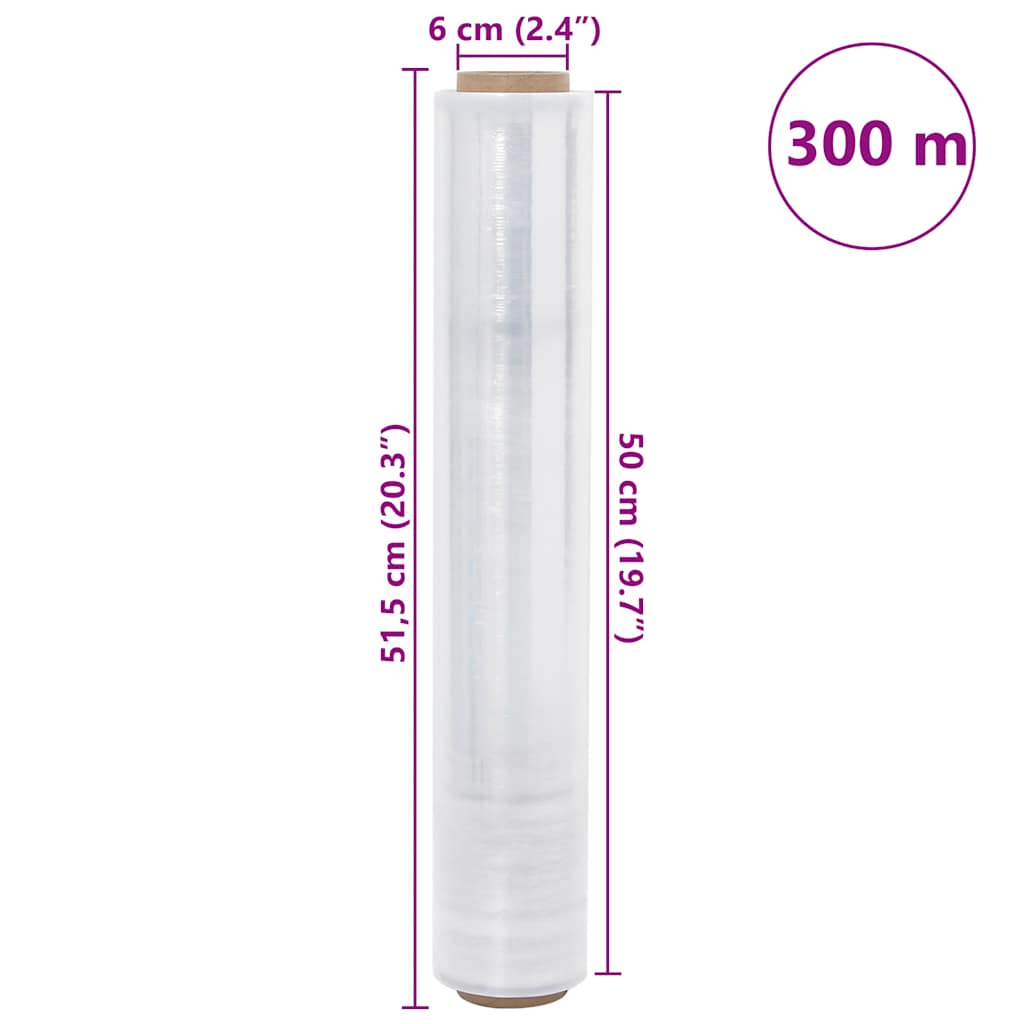 Stretch fólia 6 db átlátszó 23 μm 50 cm x 300 m