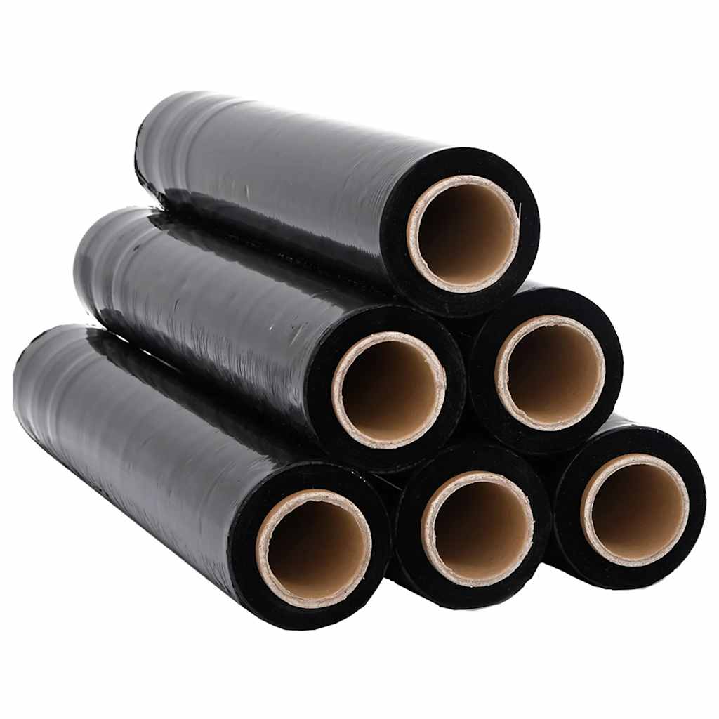 Stretch fólia 6 pcs fekete 23 μm 50 cm x 150 m