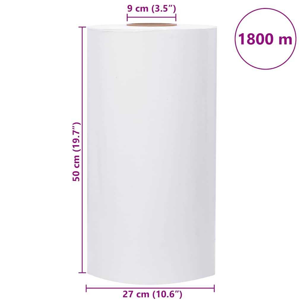 Mezőgazdasági stretch fólia fehér 25 µm 50 cm x 1800 m