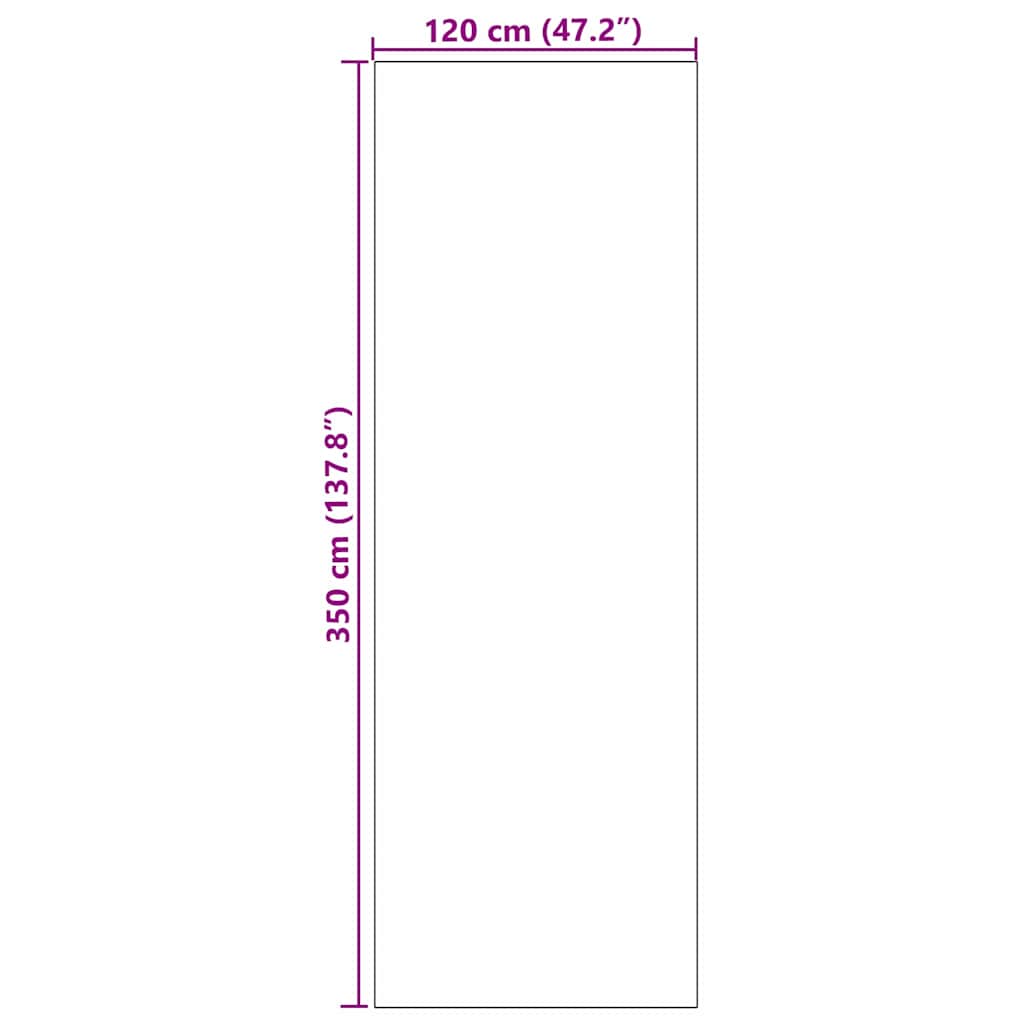 Ajtószőnyeg fekete 120 x 350 cm 100% poliamid