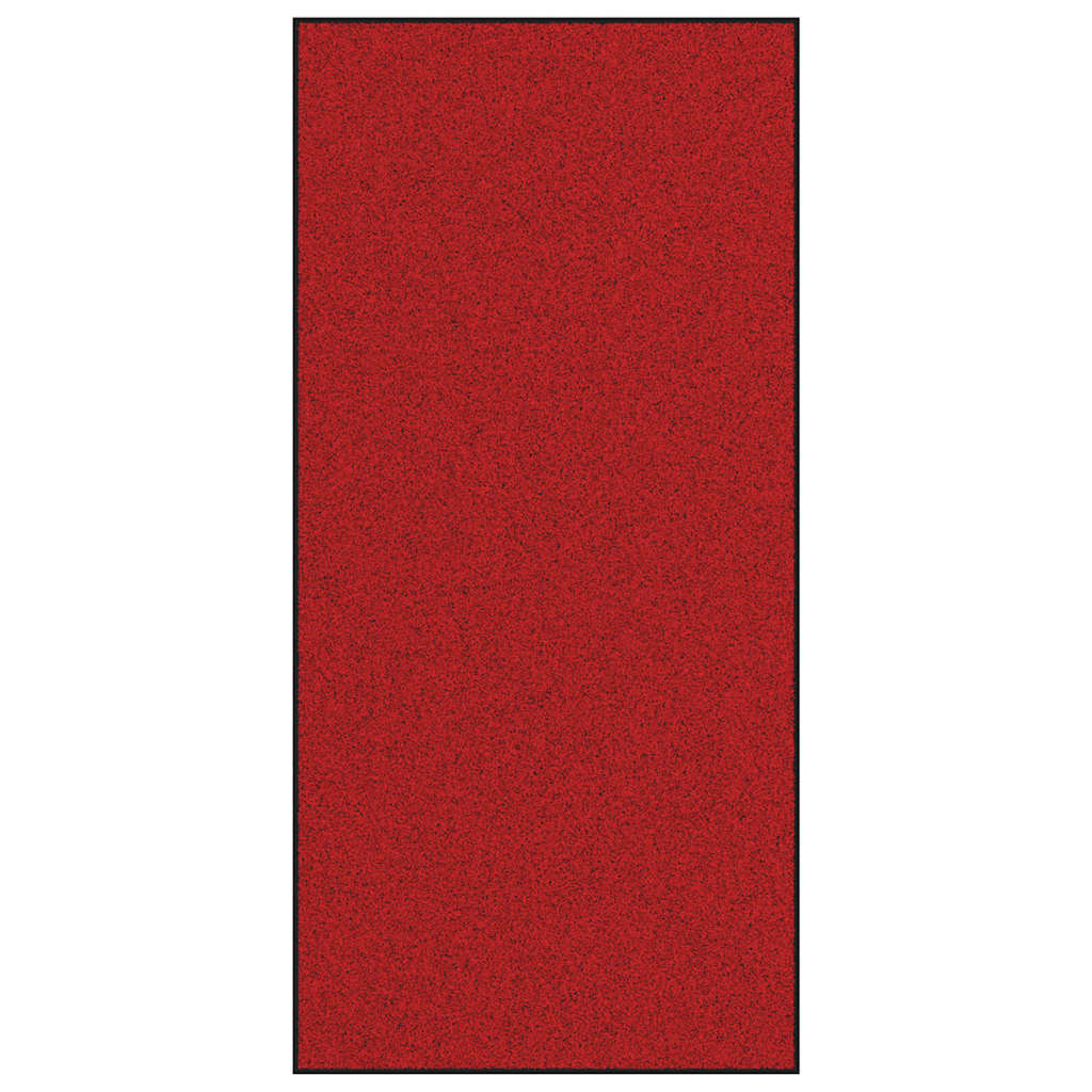Ajtószőnyeg piros és fekete 120 x 250 cm 100% poliamid