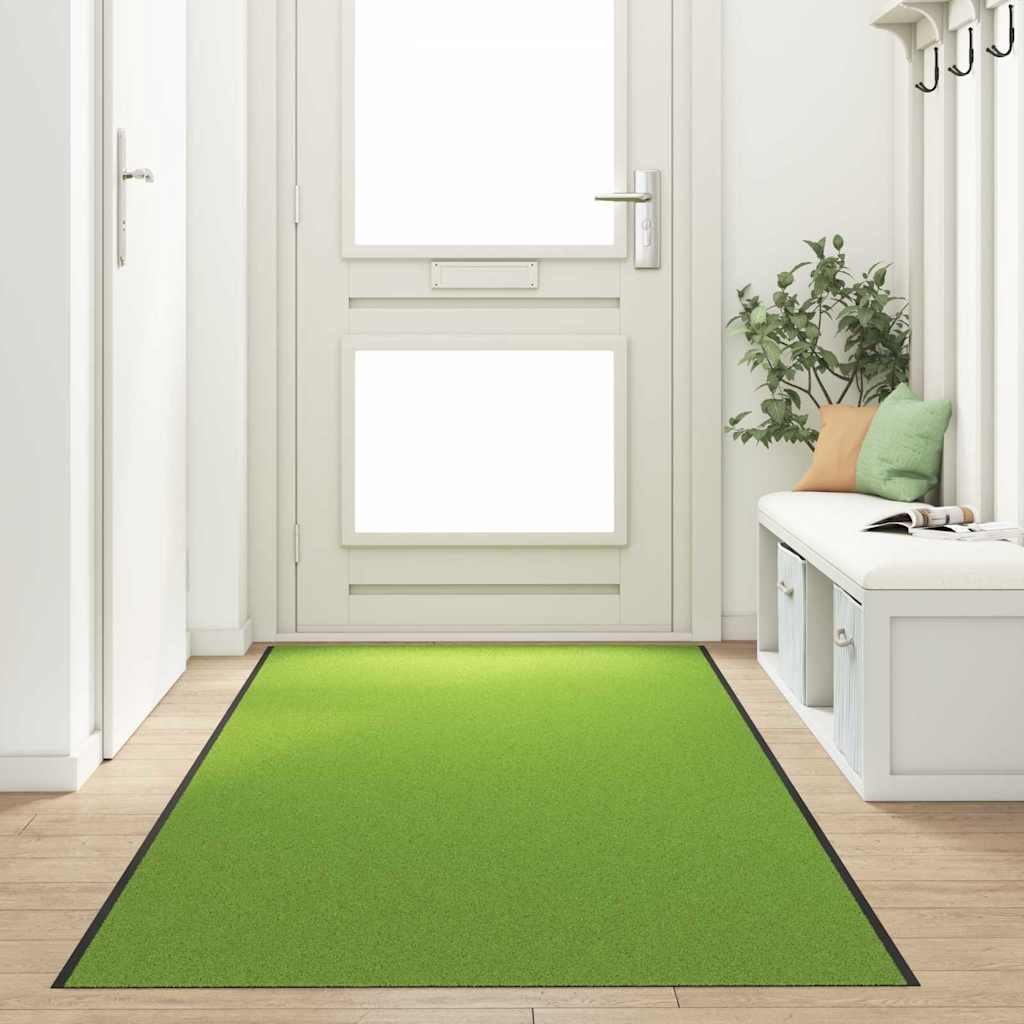 Ajtószőnyeg zöld és fekete 120 x 400 cm 100% poliamid