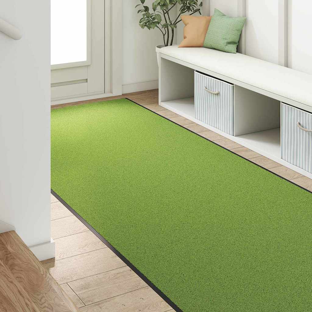 Ajtószőnyeg zöld és fekete 120 x 400 cm 100% poliamid