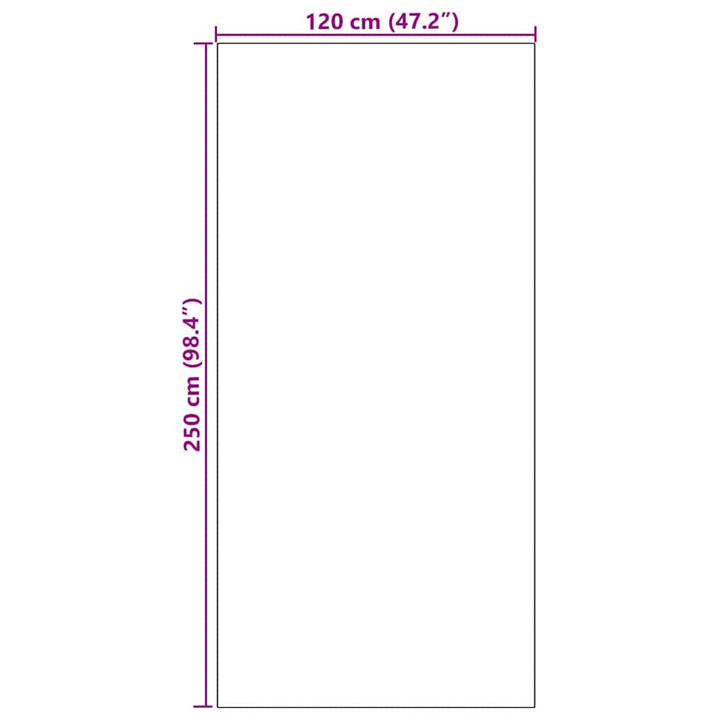 Ajtószőnyeg kék és fekete 120 x 250 cm 100% poliamid