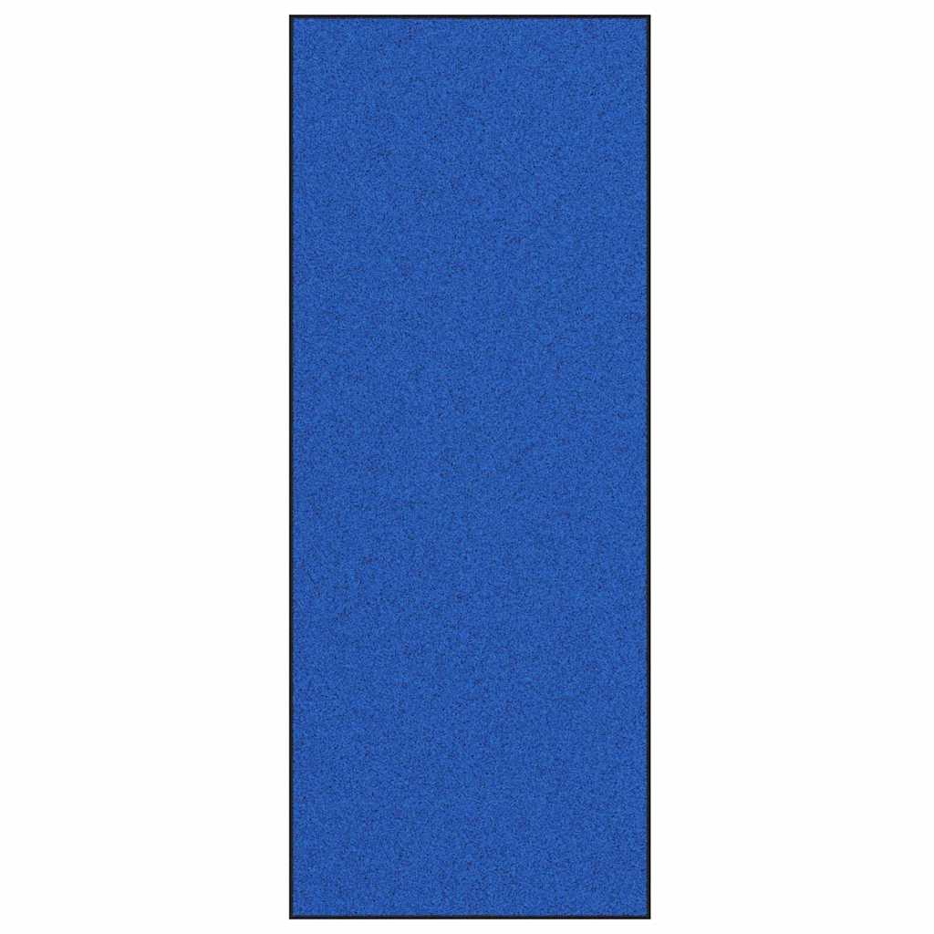 Ajtószőnyeg kék és fekete 120 x 300 cm 100% poliamid