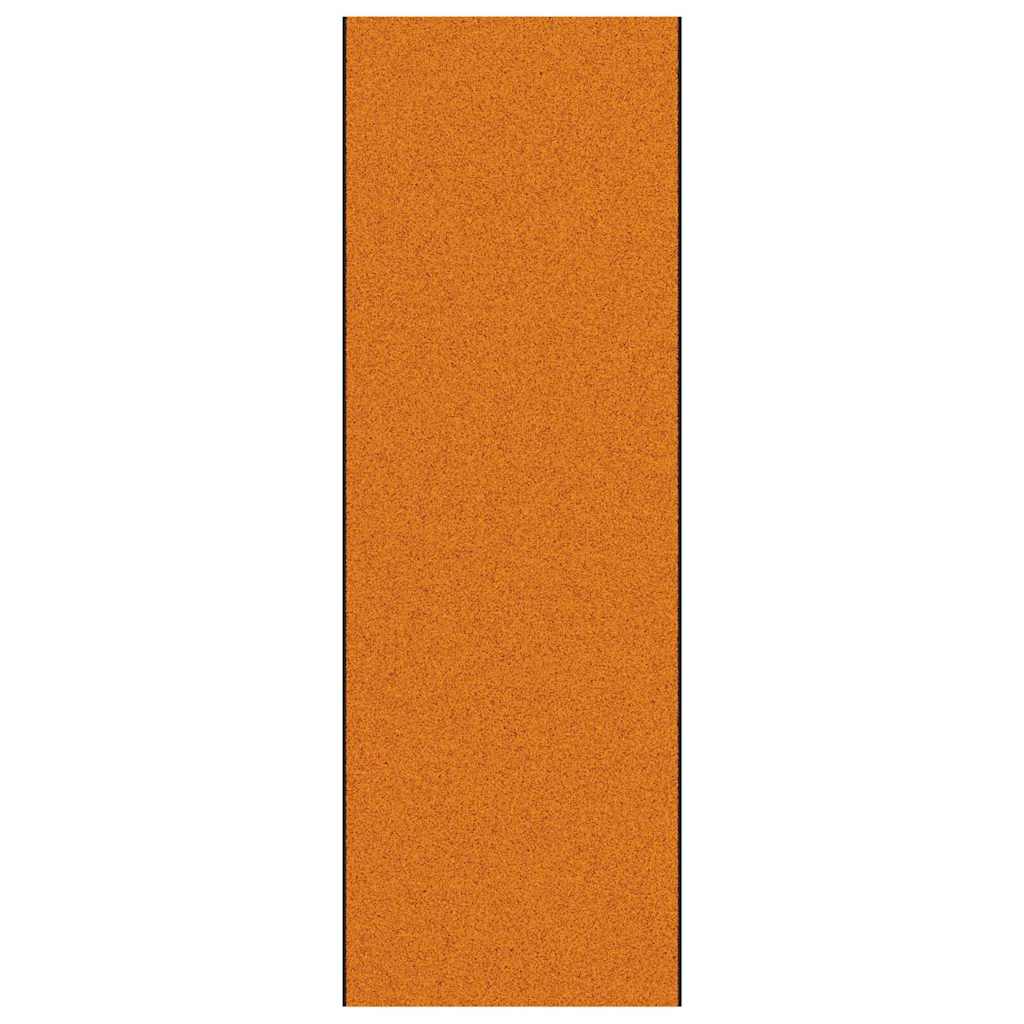 Ajtószőnyeg narancs és fekete 120 x 350 cm poliamid és pvc