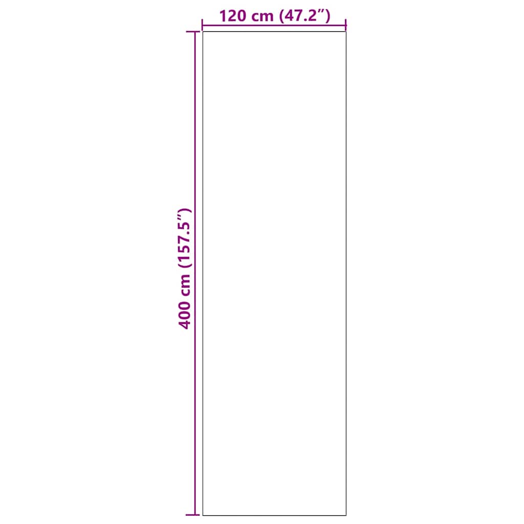 Ajtószőnyeg narancs és fekete 120 x 400 cm poliamid és pvc