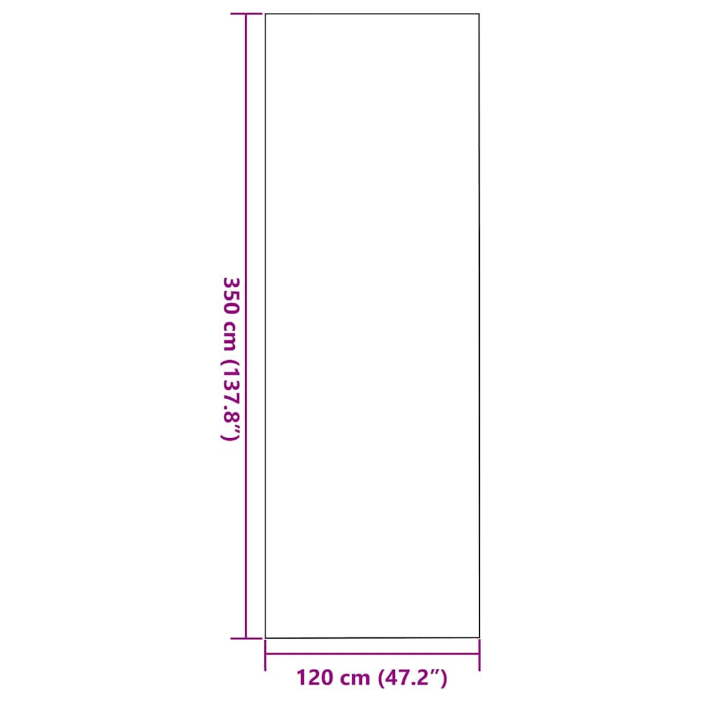 Ajtószőnyeg fekete 120 x 350 cm 100% poliamid