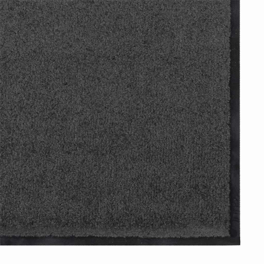 Ajtószőnyeg antracit és fekete 120 x 300 cm 100% poliamid