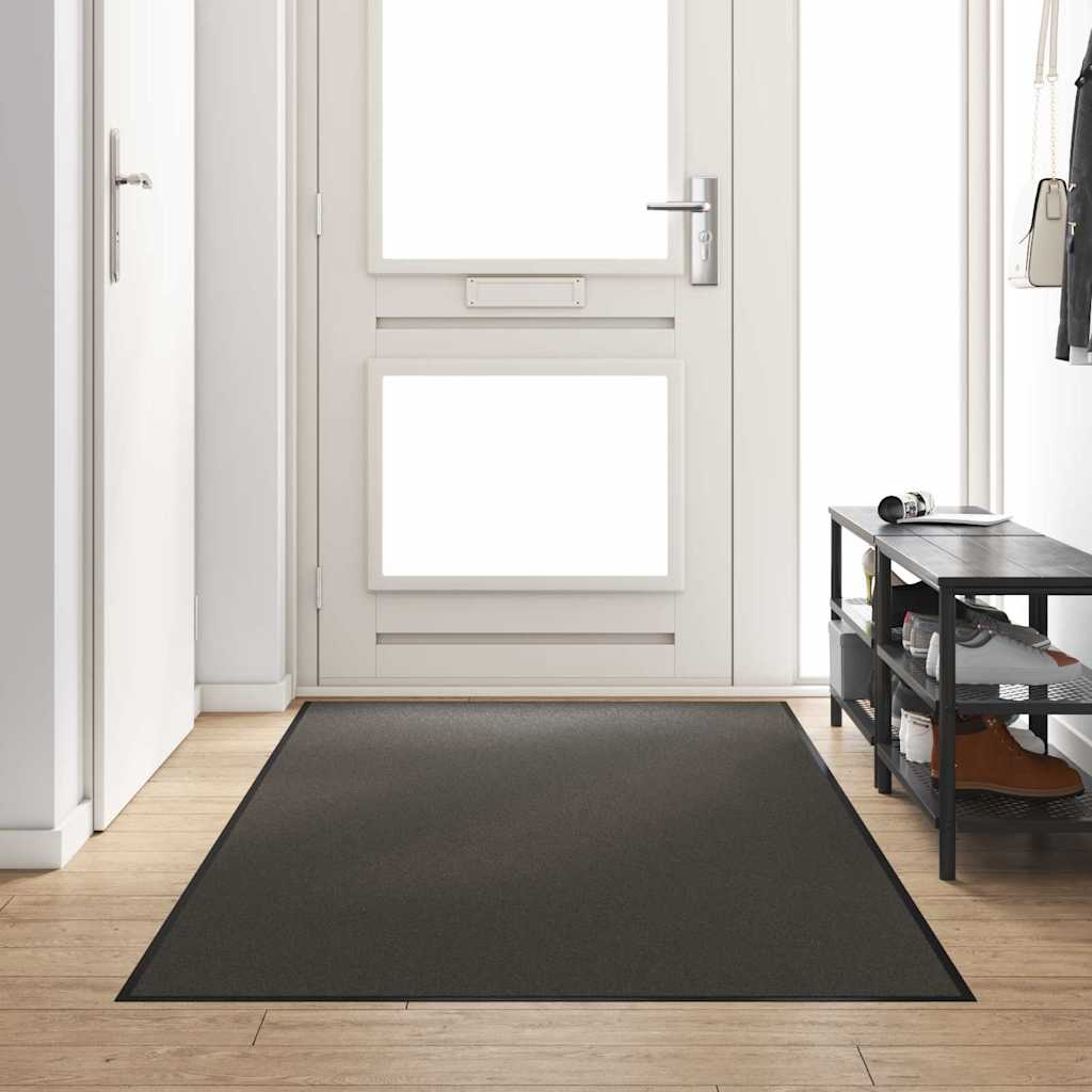 Ajtószőnyeg antracit és fekete 120 x 300 cm 100% poliamid