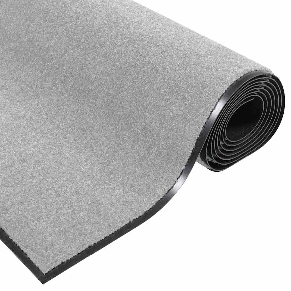 Ajtószőnyeg szürke és fekete 120 x 300 cm 100% poliamid