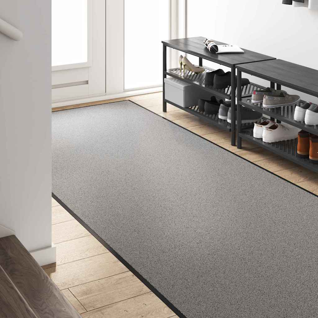 Ajtószőnyeg szürke és fekete 120 x 300 cm 100% poliamid