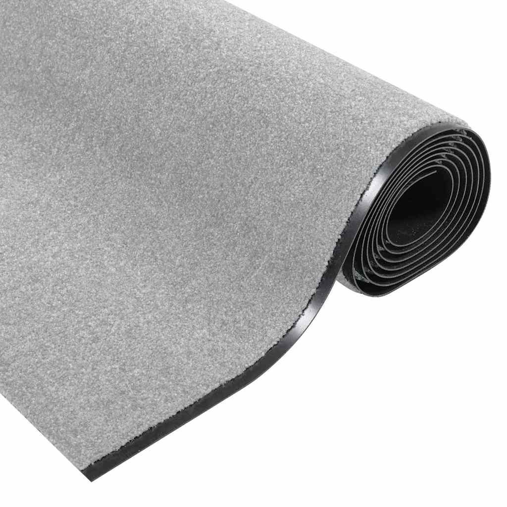 Ajtószőnyeg szürke és fekete 120 x 400 cm 100% poliamid