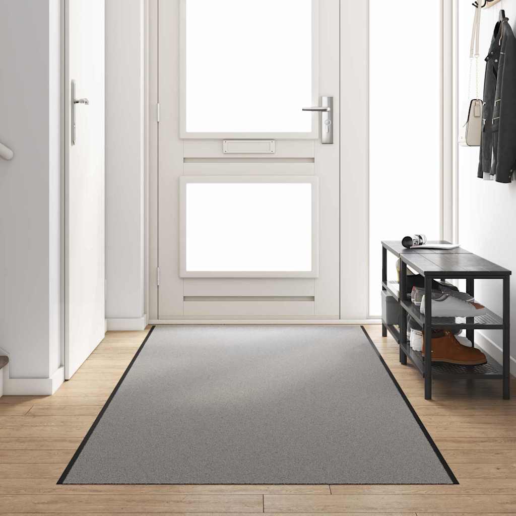 Ajtószőnyeg szürke és fekete 120 x 400 cm 100% poliamid