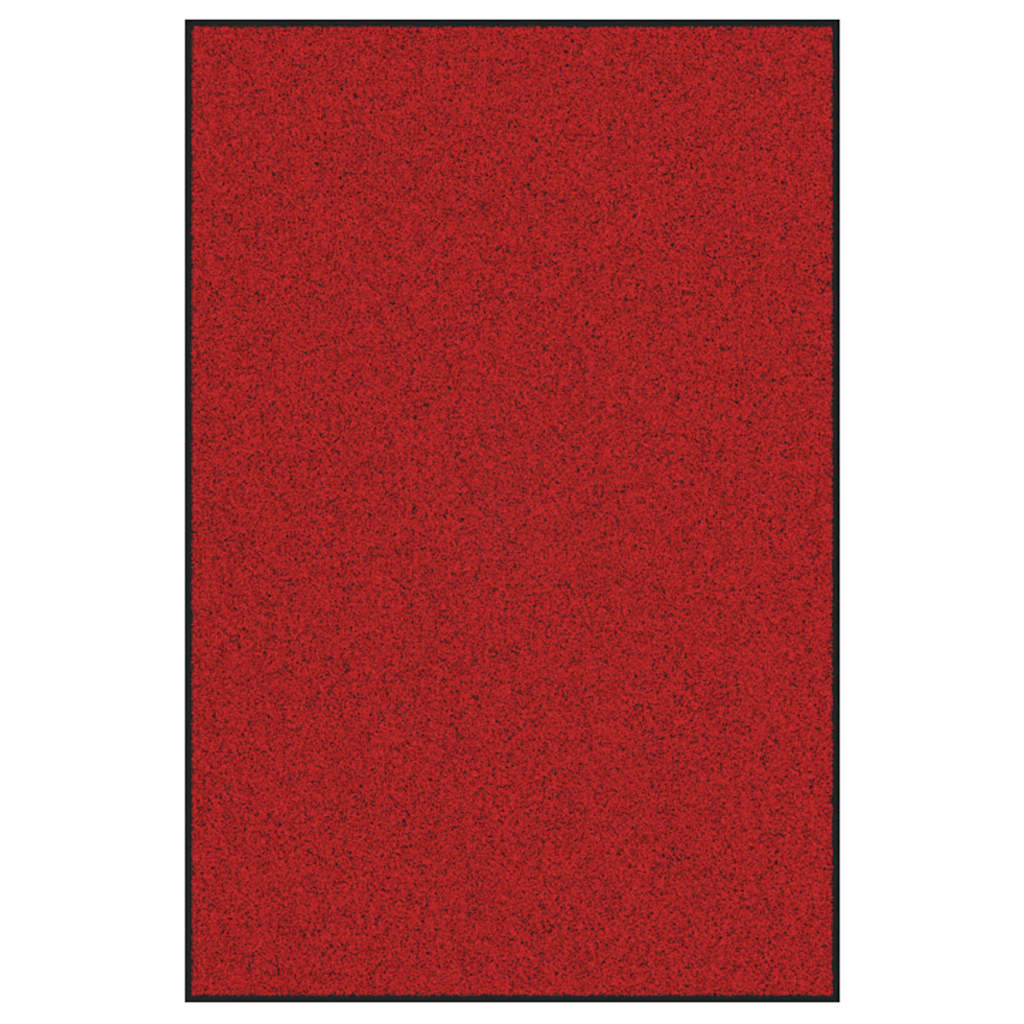 Ajtószőnyeg piros és fekete 120 x 180 cm 100% poliamid