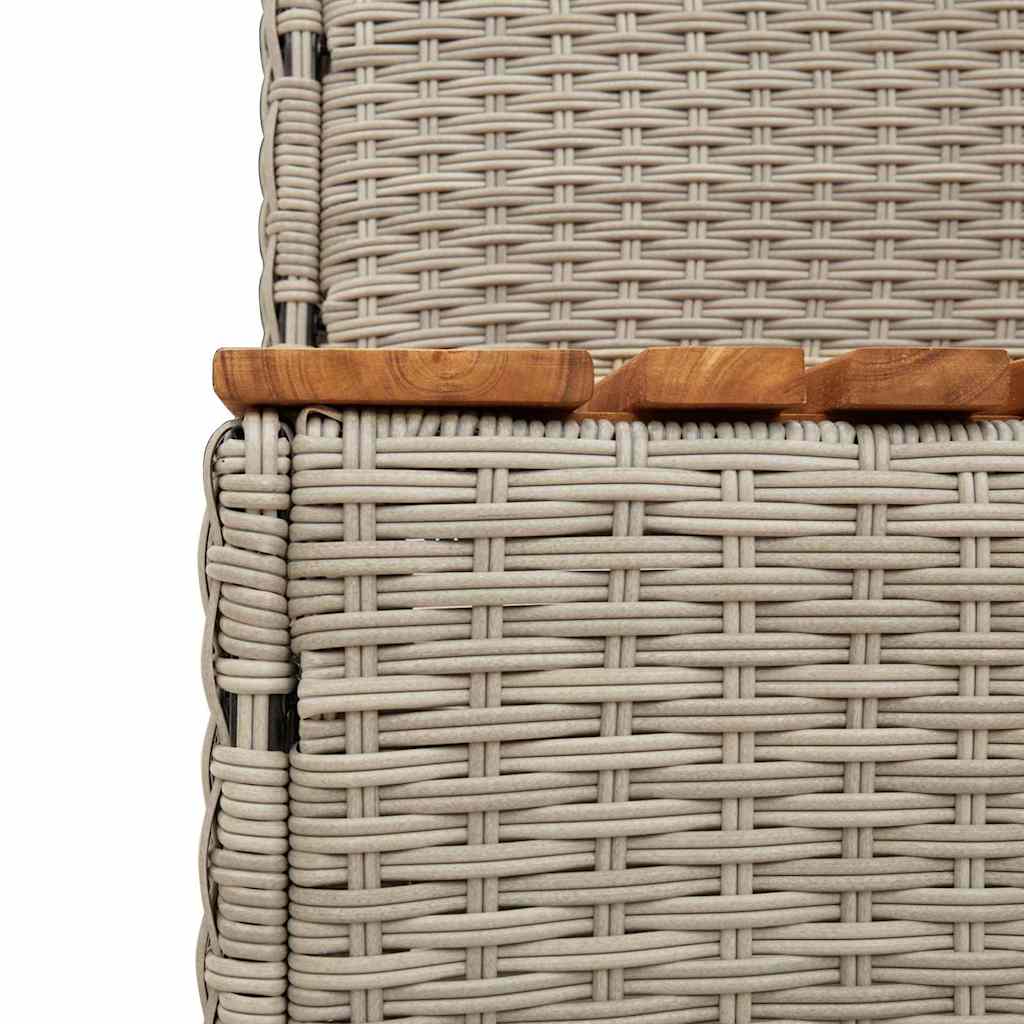 Pezsgőfürdő lépcső 50x50x50,5cm polyrattan és akácfa Pezsgőfürdő lépcső 50x50x50,5cm polyrattan és akácfa