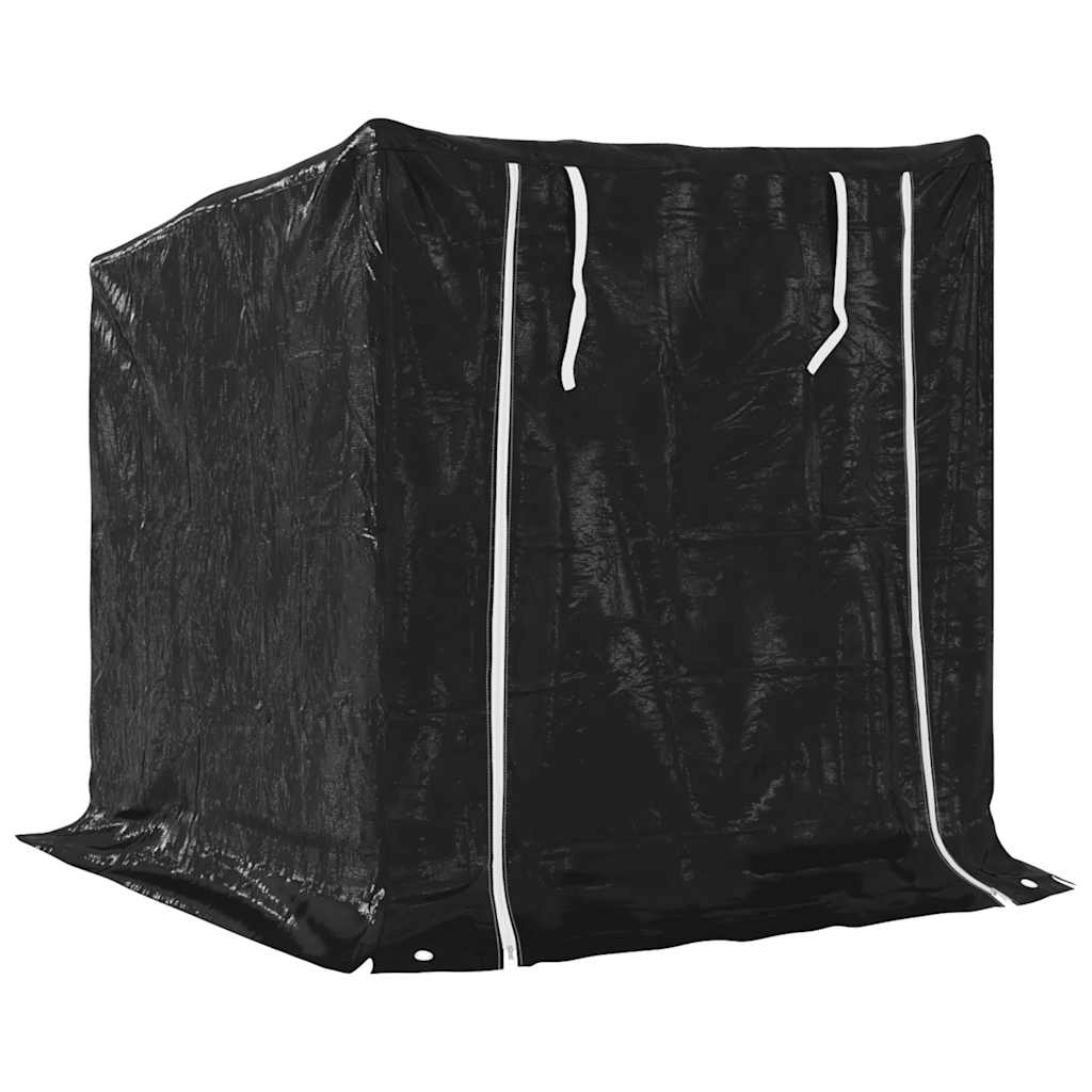 Tűzifa állvány esővédővel 100,5x100,5x110,5 cm horganyzott acél