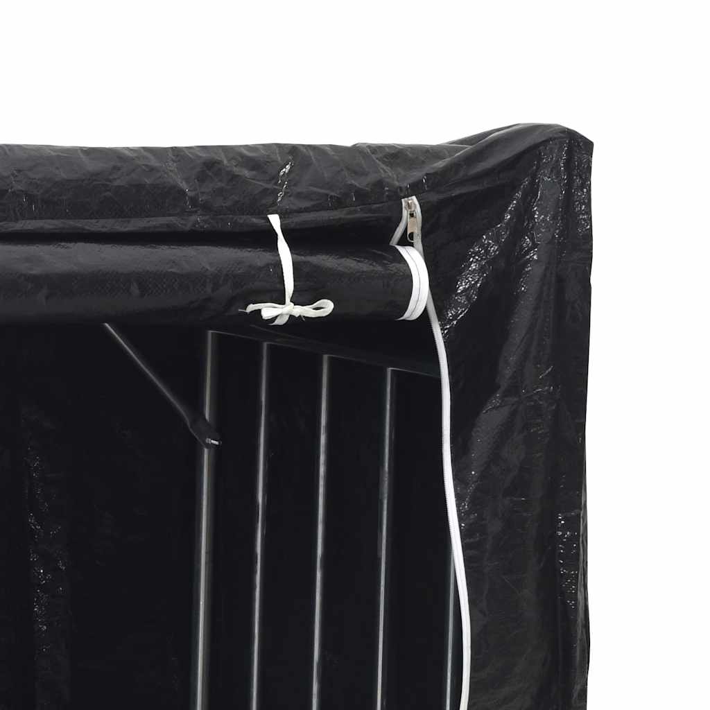 Tűzifa állvány esővédővel 200,5x60,5x110,5 cm horganyzott acél