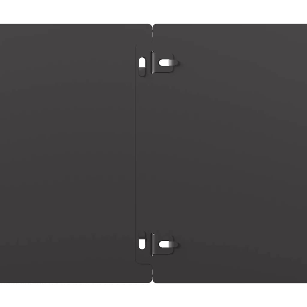 10 db fekete hidegen hengerelt acél gyepszegélyek 20x103 cm