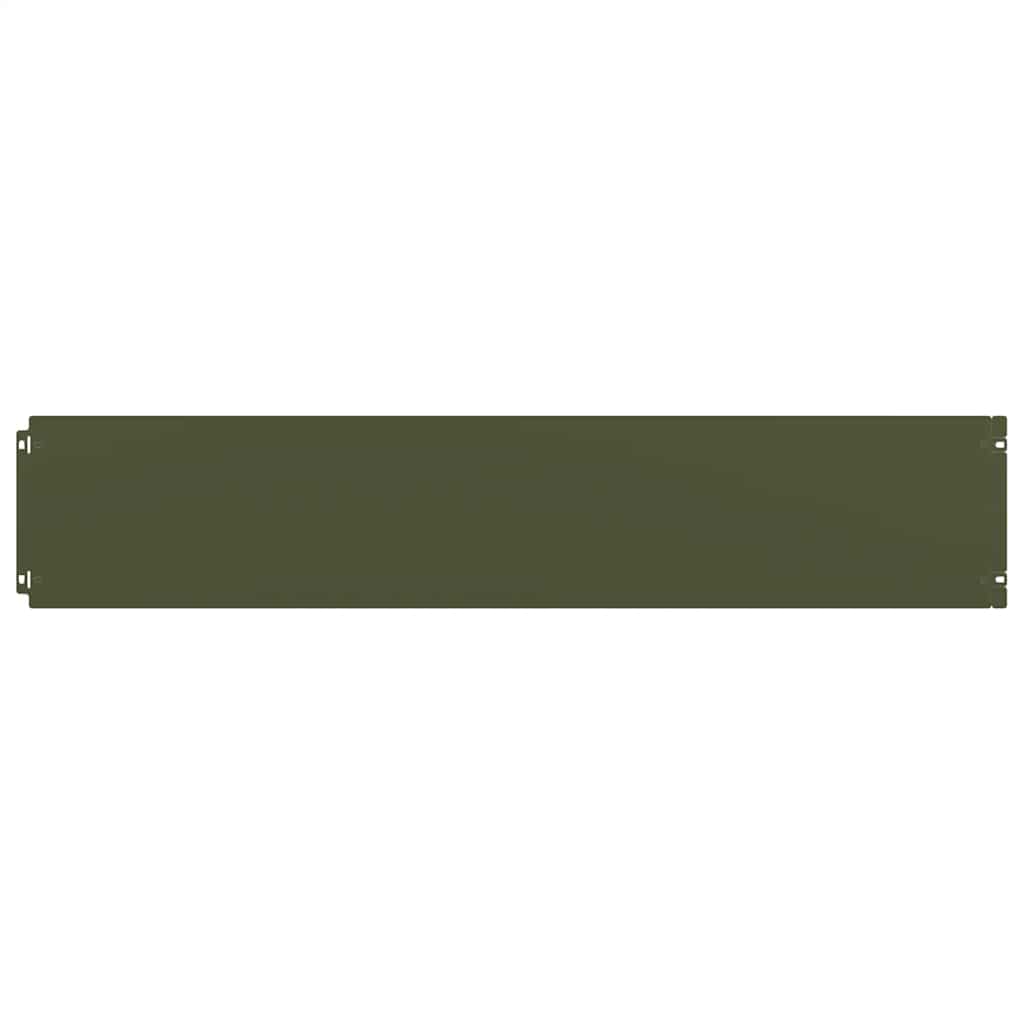 10 db olajzöld hidegen hengerelt acél gyepszegélyek 20x103 cm