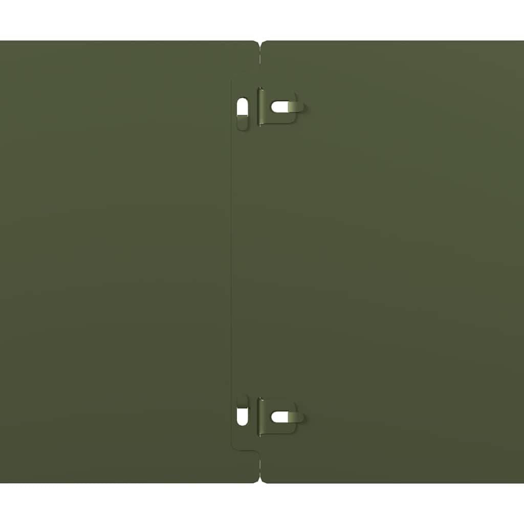 10 db olajzöld hidegen hengerelt acél gyepszegélyek 20x103 cm