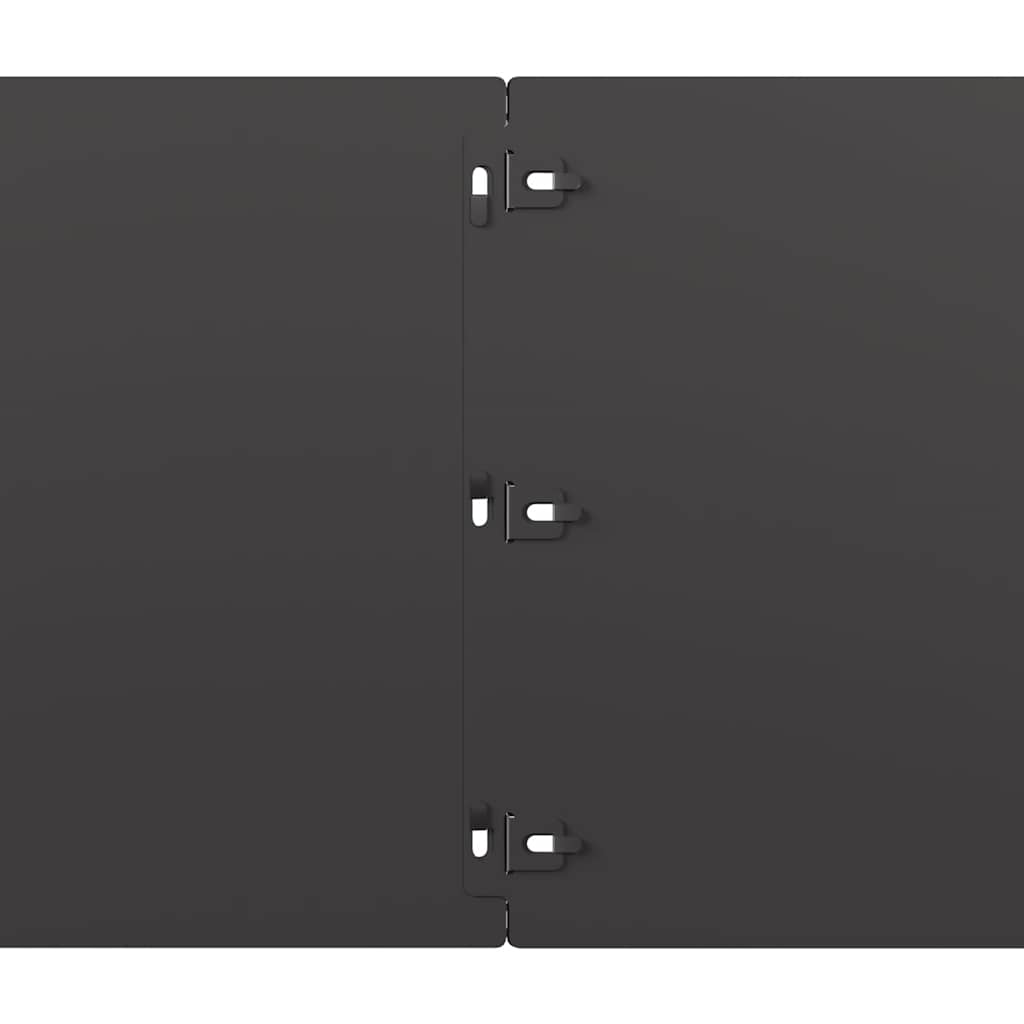 10 db fekete hidegen hengerelt acél gyepszegélyek 25x103 cm